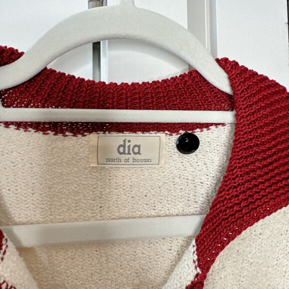 DIA North of Boston Vintage Hand-Knit Christmas Festive Cardigan M/L - Picture 8 of 9